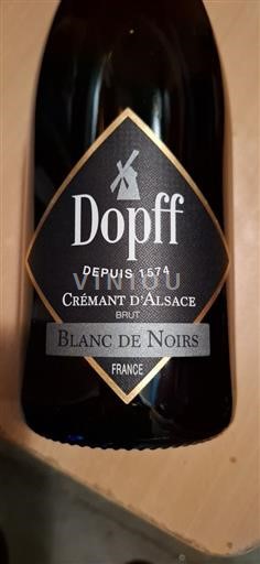Vin Effervescent Blanc brut Blanc de noirs Dopff au Moulin 2019 France Alsace