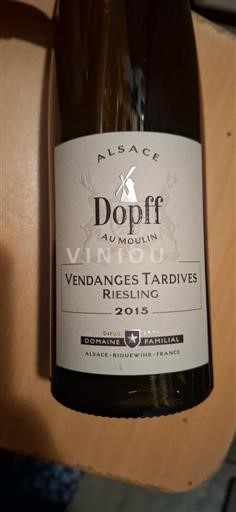 Elzas Niet gespecificeerd Dopff Au Moulin Vendanges Tardives 2015