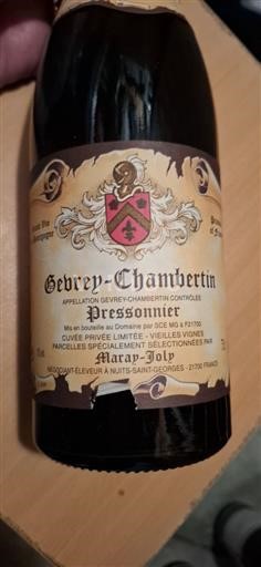 Bourgogne Gevrey-chambertin Grand Cru Maray Joly Pressonnier 2021