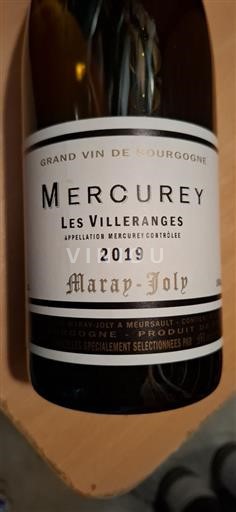 Burgundi Mercurey Maray Joly Les Villeranges 2019