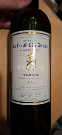 Bordeaux Pomerol Château La Fleur Des Ormes des Héritiers 2012