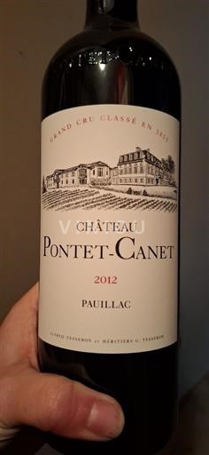 Vin Rouge sec Grand cru classé Pontet-Canet 2012 France Bordeaux Pauillac