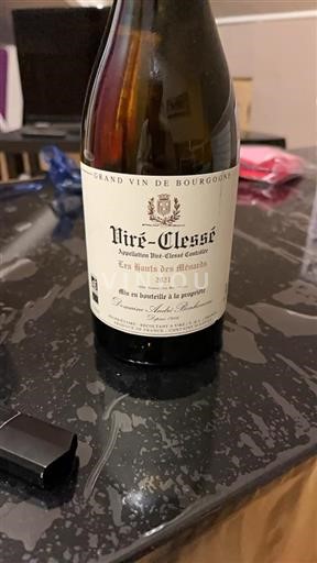 Burgundy Viré-clessé Grand Cru Domaine André Bonhomme Les Hauts des Ménards 2021