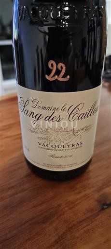 Vallée du Rhône Vacqueyras Domaine le Sang des Cailloux Floureto 2019
