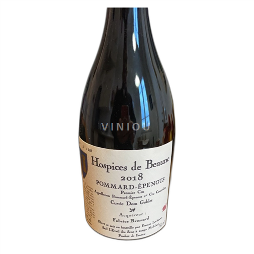 Bourgondië Pommard Premier Cru Hospices De Beaune Epenots Dom Goblet 2018