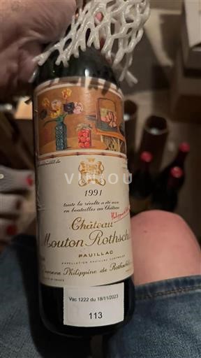 Bordeaux Pauillac Grand Cru Château Mouton Rothschild 1991
