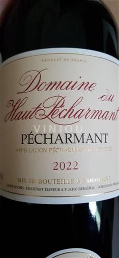 Sud-Ouest Pécharmant Domaine Hautpécharmant 2022