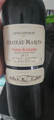 Bordeaux Saint-Estèphe Château Martin Coutelin 2014