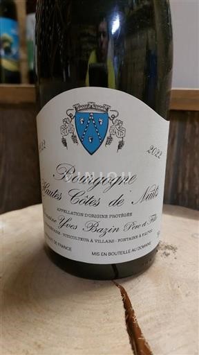 Burgundy Hautes Côtes de Nuits Domaine Yves Bazin 2022