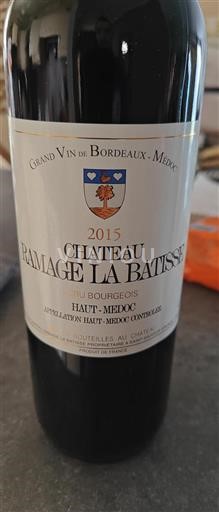 Bordeaux Haut-Médoc Château Ramage La Batisse 2015