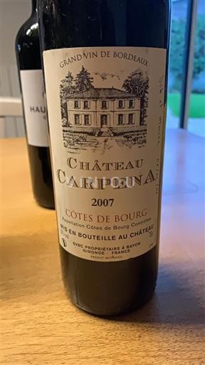 Bordeaux Côtes-de-bourg Château Carpena 2007