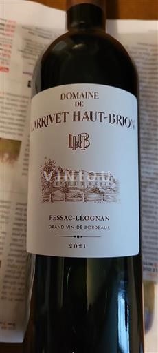Bordeaux Pessac-Léognan Château Larrivet Haut Brion 2021
