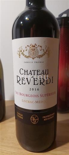 Bordeaux Listrac-Médoc Cru Bourgeois Supérieur Château Reverdi 2016