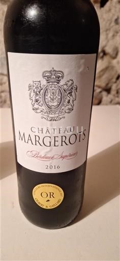 Bordéus Bordeaux Superior Château Margerots 2016
