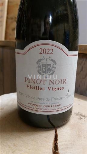 Vin Rouge sec Pinot noir vielles vignes Vignoble Guillaume 2022 France Régions de l'Est Franche-Comté