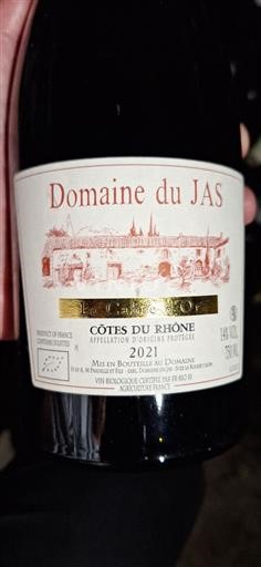 Rhône Valley Côtes-du-Rhône Domaine Jas La Cabre d'Or 2021