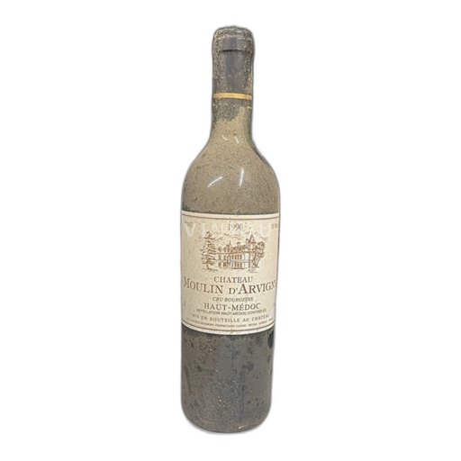 Vin Rouge sec Château Moulin Arvigne 1990 France Bordeaux Haut-Médoc