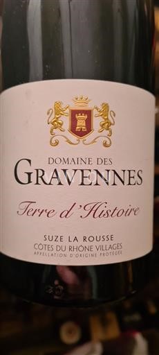 Vallée du Rhône Côtes-du-rhône-villages Domaine Des Gravennes Terre d'Histoire 2020