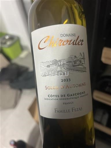 Sud-Ovest Côtes de Gascogne Domaine Chiroulet Soleil d'Automne 2023