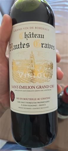 Bordeaux Saint-Émilion Grand Cru Château Hautes Graves 2020