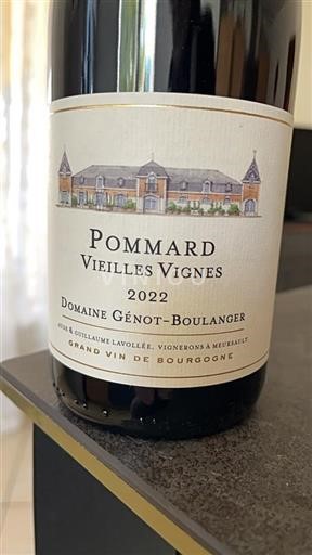Bourgogne Pommard Domaine Genot Boulanger Vieilles Vignes Bio 2022