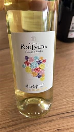 Sydvestfrankrig Côtes-de-bergerac Château Poulvère Sur le fruit 2018
