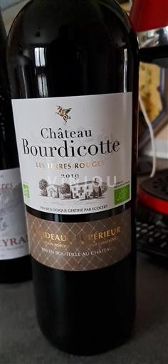 Bordeaux Bordeaux supérieur Château Bourdicotte Les Terres Rouges 2019