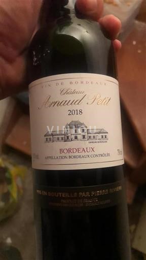 Bordeaux Château Arnaud Petit 2018