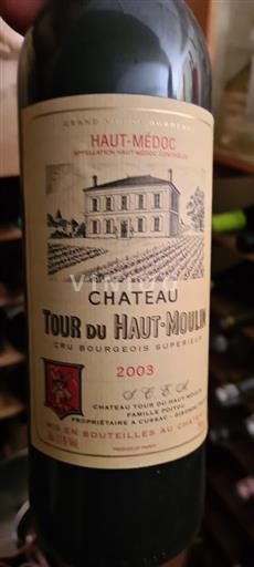 Bordeaux Haut-Médoc Grand Cru Château Tour Du Hautmoulin 2003