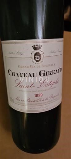 Bordeaux Saint-Estèphe Château Giraud 1999