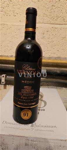 Bordeaux Médoc Cru Bourgeois Château Vernous 2018