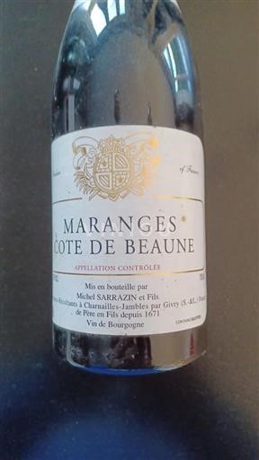 Borgogna Maranges Michel Sarrazin Et Fils 2017