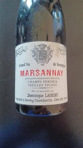Burgundy Marsannay Domaine Dominique Laurent Champs Perdrix Vielles Vignes 2018