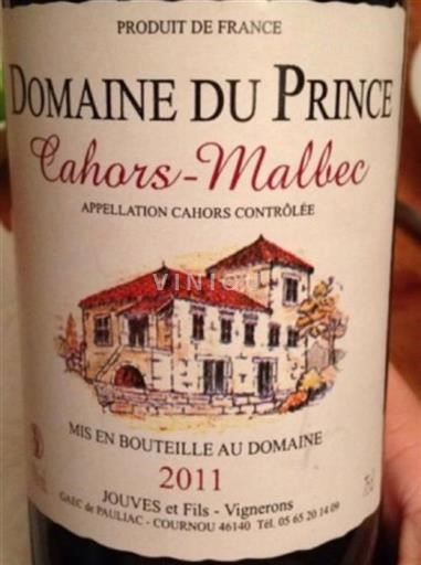 Zuidwest-Frankrijk Cahors Domaine Prince 2011