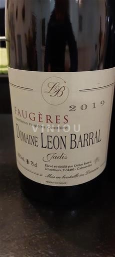 Languedoc Faugères Domaine Léon Barral Jadis 2019