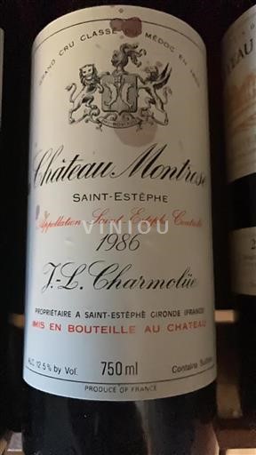 Bordeaux Saint-Estèphe Grand Cru Montrose 1986