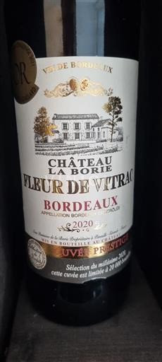 Bordeaux Château La Borie Fleur de Vitrac 2020