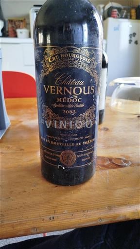 Bordeaux Médoc Cru Bourgeois Château Vernous 2003