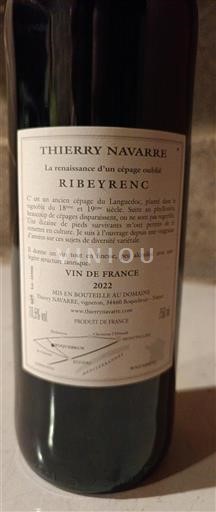 Languedoc Thierry Navarre Ribeyrenc 2022