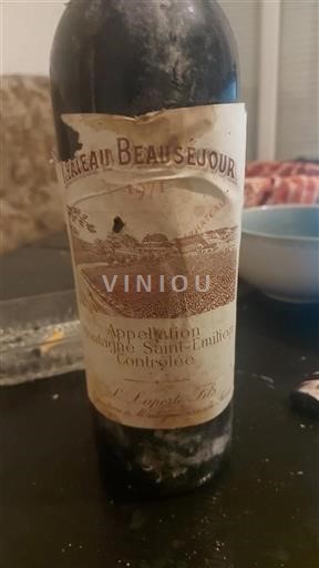 Bordeaux Montagne-Saint-Émilion Château Beauséjour 1971