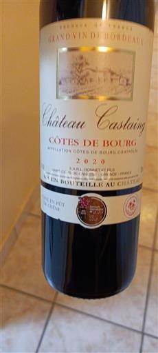 Bordeaux Côtes-de-bourg Domaine Castaing 2020
