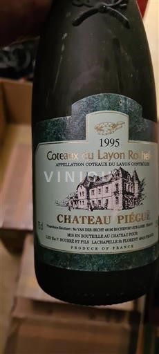 Valle della Loira Coteaux-du-Layon Château Piegue Rochefort 1995