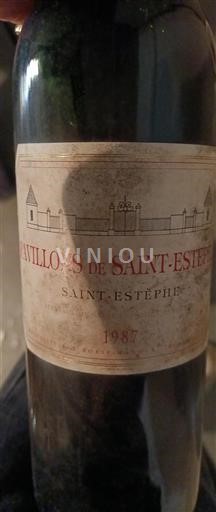 Bordeaux Saint-Estèphe Pavillon De Saint Estèphe 1987