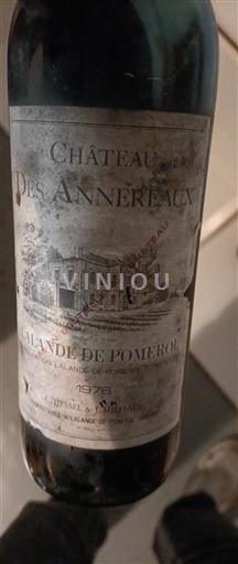 Bordeaux Lalande-de-Pomerol Château Des Annereaux 1976