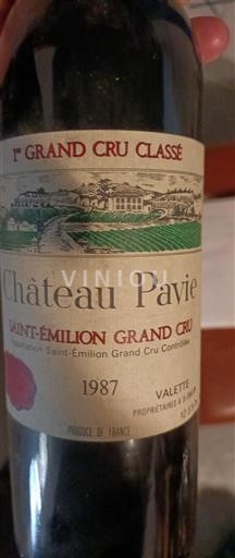 Bordeaux Saint-Émilion Grand Cru 1er Grand Cru Classé Château Pavie 1987