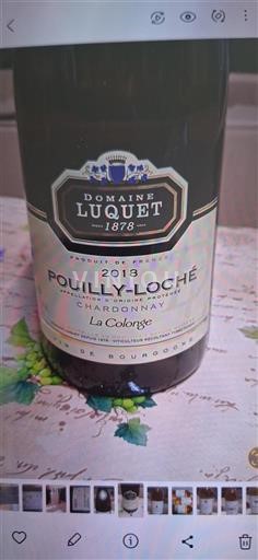 Bourgogne Pouilly-loché Domaine Luquet La Colonge 2018