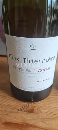 Vallée de la Loire Vouvray Clos Thierrière Les Pleurs 2023