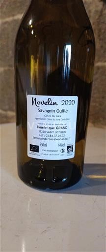 Jura Côtes du Jura Dominique Grand Novelin 2020