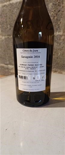 Jura Côtes-du-jura Domaine Pierre Richard Savagnin 2016