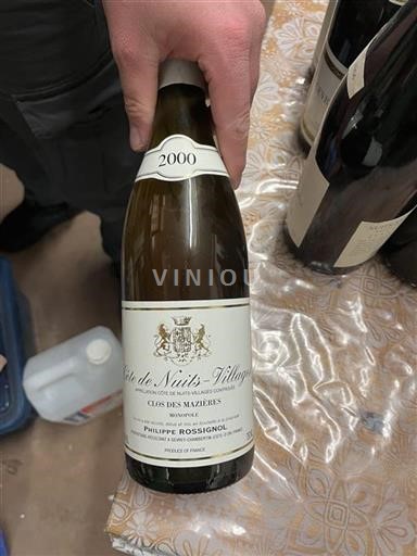 Bourgondië Côte de Nuits Villages Grand Cru Philippe Rossignol Clos des Mazi%c3%a8res 2000